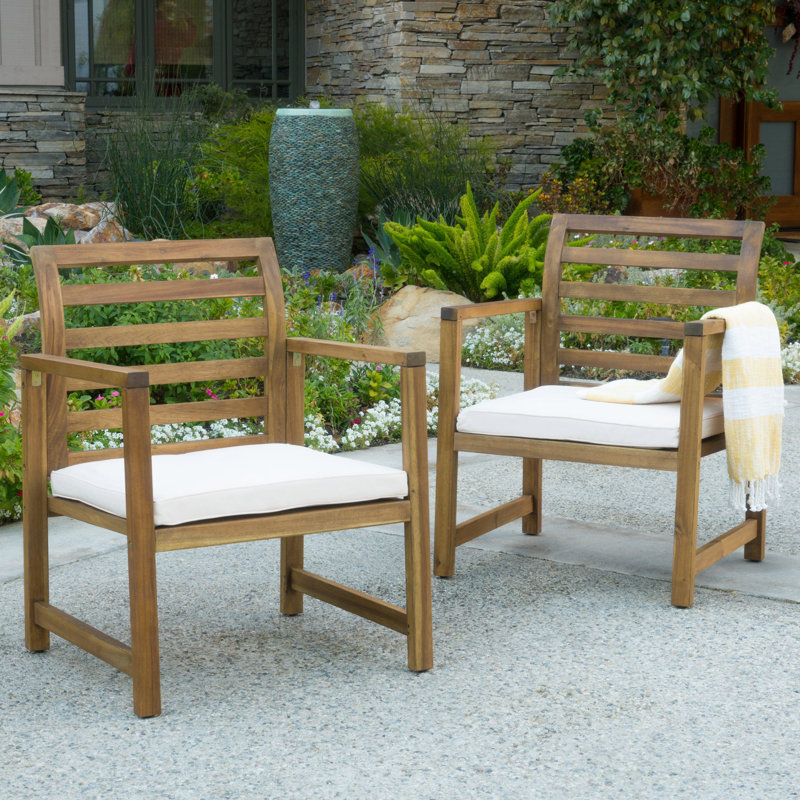 Millwood Pines Hancock Patio Chair with Cushions & Reviews Wayfair
